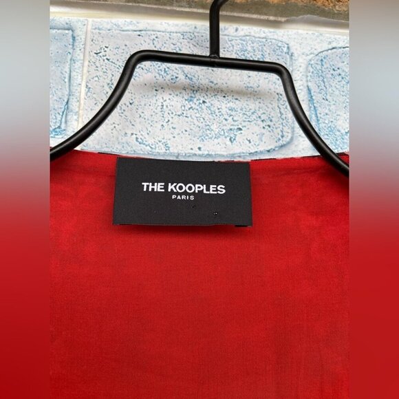 THE KOOPLES FLOWING RED DRESS WITH FLORAL MOTIF SIZE 0 - Picture 7 of 16